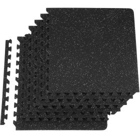 VEVOR EVA Interlocking Foam Floor Mats, 0.56 in Thickened 6 Pcs Puzzle Rubber Tiles, 24 x 24 in Exercise Floor Mat for Workout & Fitness