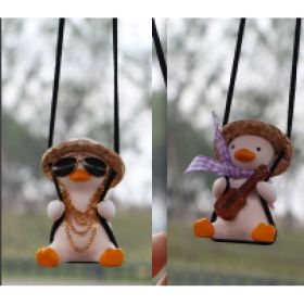 Car Swing Duck Automobile Hanging Ornament Cross-border Foreign Trade Car Rearview Mirror Pendant To Swing Duck Automobile Hanging Ornament (Option: Suit)