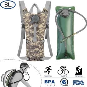 Tactical Hydration Pack 3L Water Bladder Adjustable Water Drink Backpack (Option: ACU-3L)