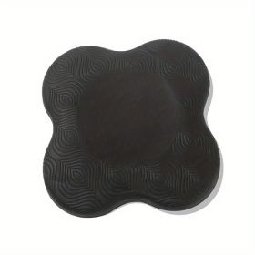 1pair Yoga Knee Elbow Joint Protection Pad; Portable Fitness Exercise Thickened Non-slip Yoga Mat; Yoga Pilates Fitness Equipment For Home Gym Tr (Color: Black)