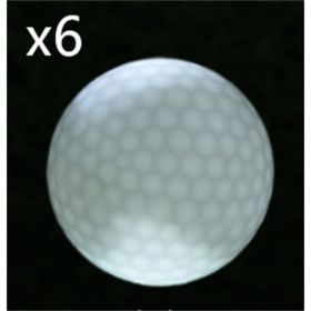 Led Golf Ball Flashing Ball Golf Supplies (Option: 6PCS White)